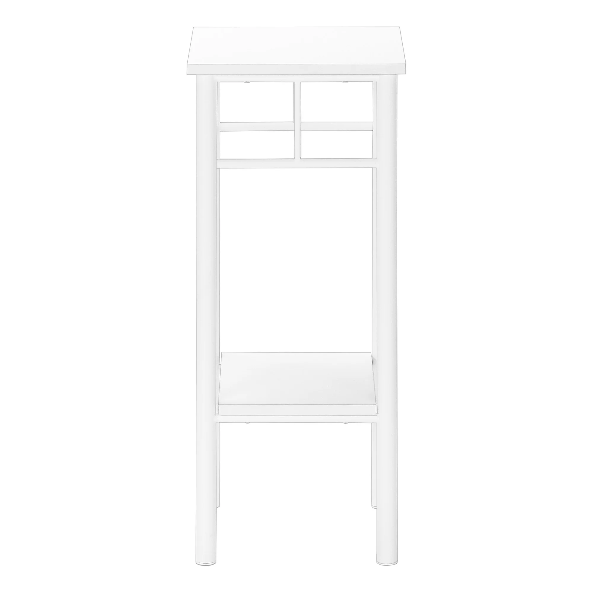 28" White End Table With Shelf By Homeroots - Image 2
