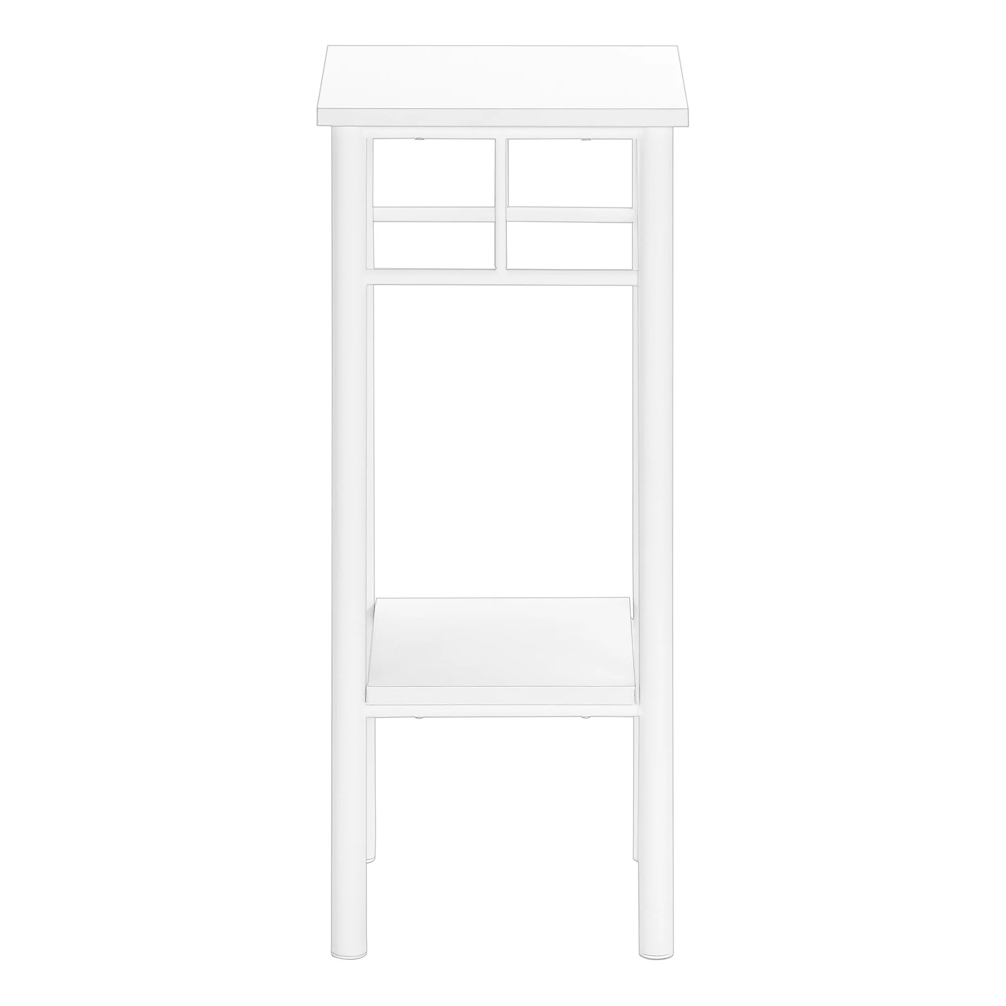 28" White End Table With Shelf By Homeroots - Image 4
