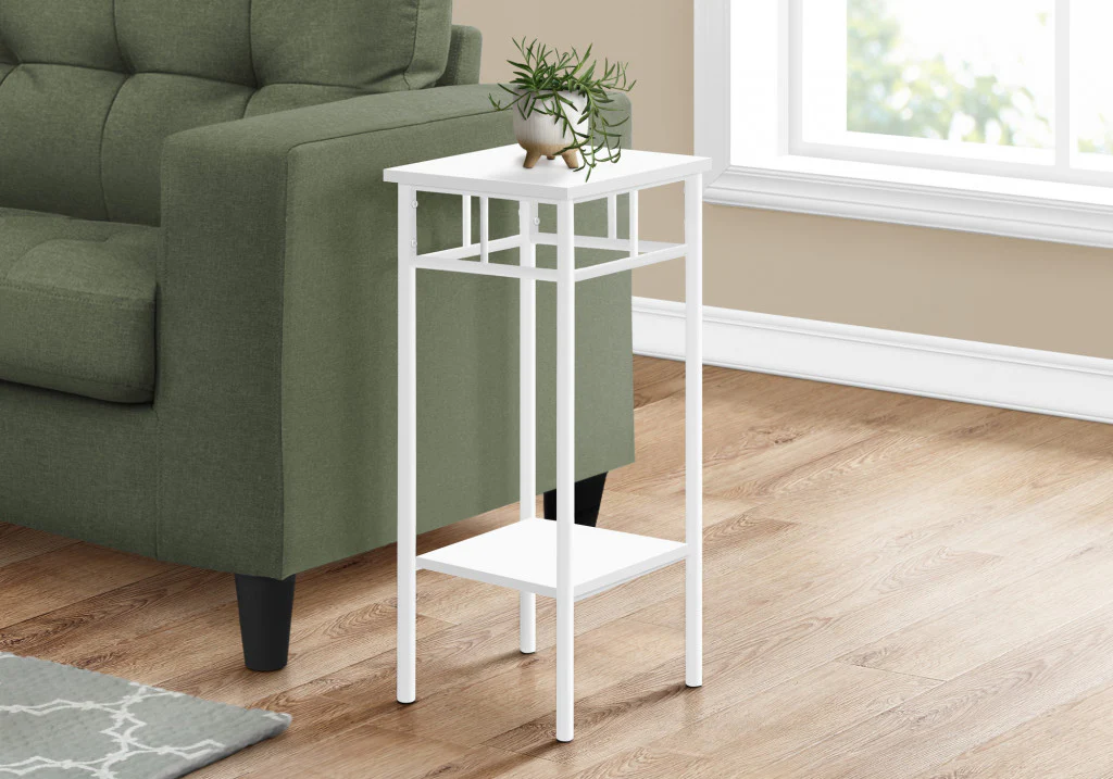 28" White End Table With Shelf By Homeroots - Image 8