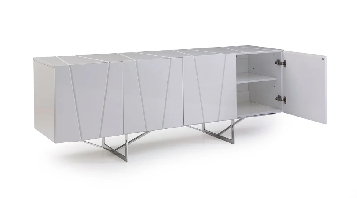 28' White High Gloss Buffet By Homeroots - Image 3