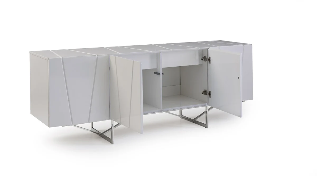 28' White High Gloss Buffet By Homeroots - Image 4