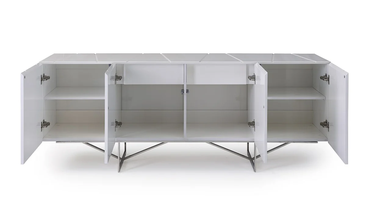 28' White High Gloss Buffet By Homeroots - Image 5