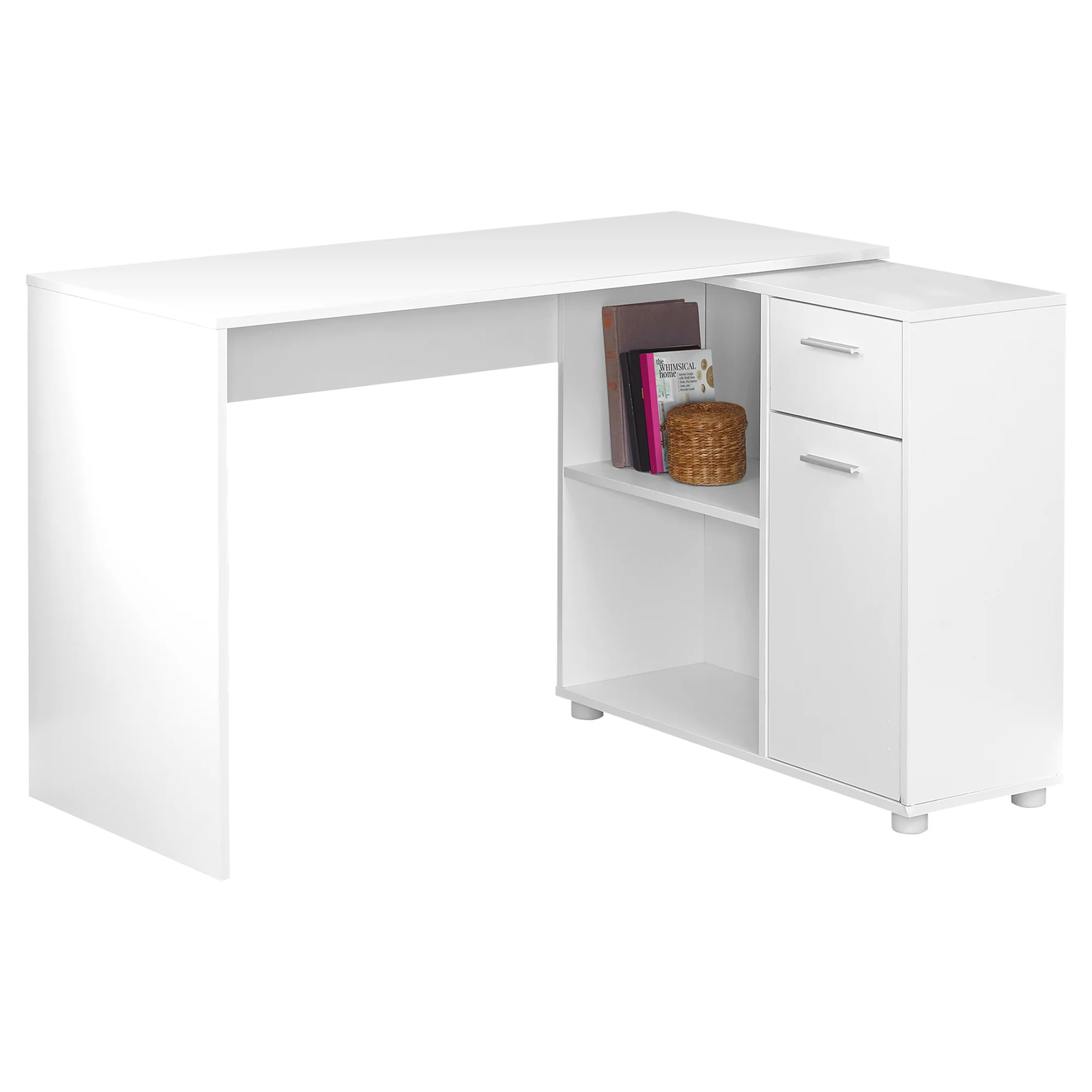 29.5" Particle Board and Laminate Computer Desk with a Storage Cabinet By Homeroots - Image 2