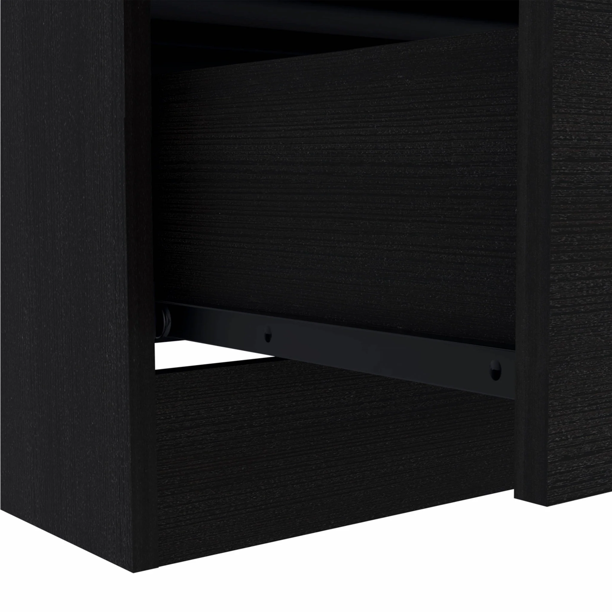 29" Black Three Drawer Dresser By Homeroots - Image 4