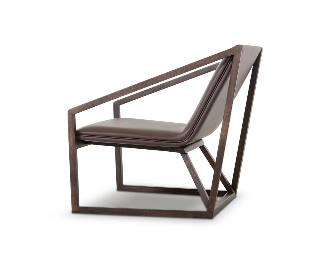 29' Brown Eco Leather Lounge Chair By Homeroots - Image 2