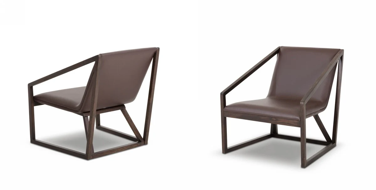 29' Brown Eco Leather Lounge Chair By Homeroots - Image 4