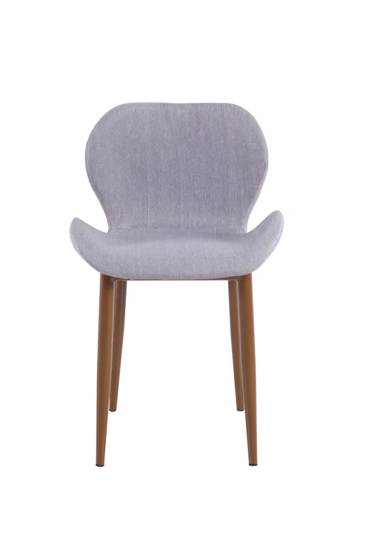 29' Grey Fabric And Metal Dining Chair By Homeroots - Image 2