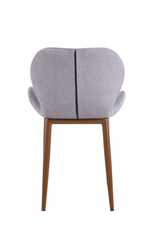 29' Grey Fabric And Metal Dining Chair By Homeroots - Image 4