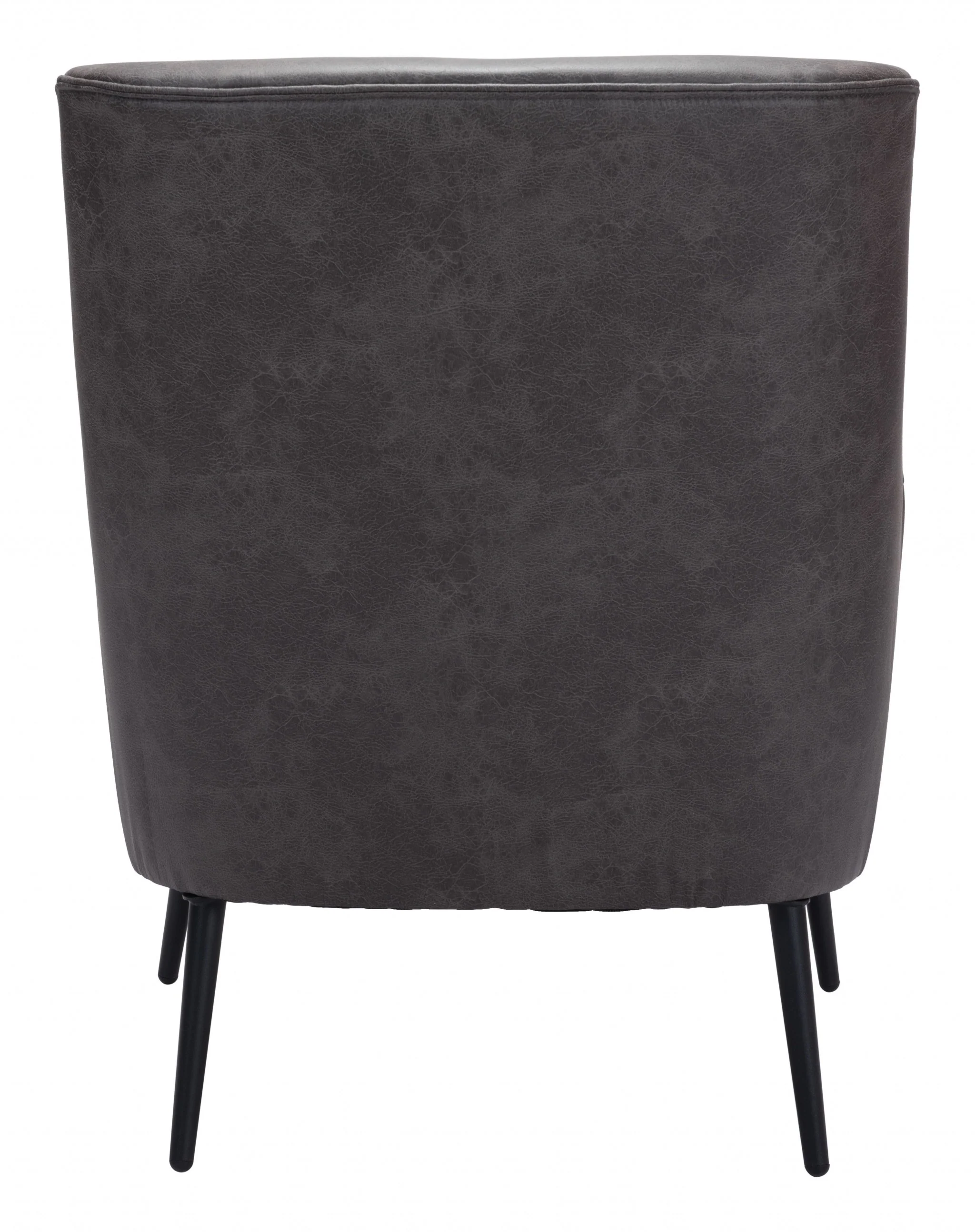 29" Grey Faux Leather And Gold Arm Chair By Homeroots - Image 5