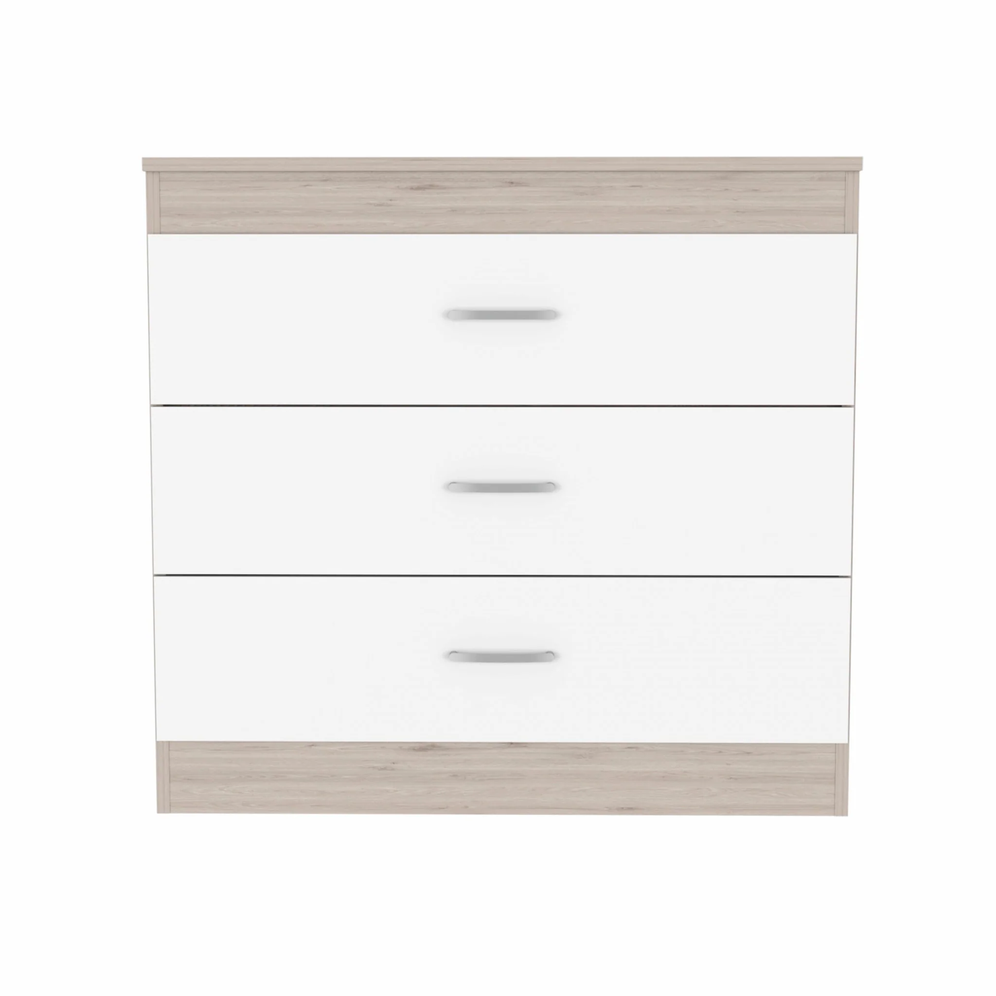 29" Light Gray and White Three Drawer Dresser By Homeroots - Image 6