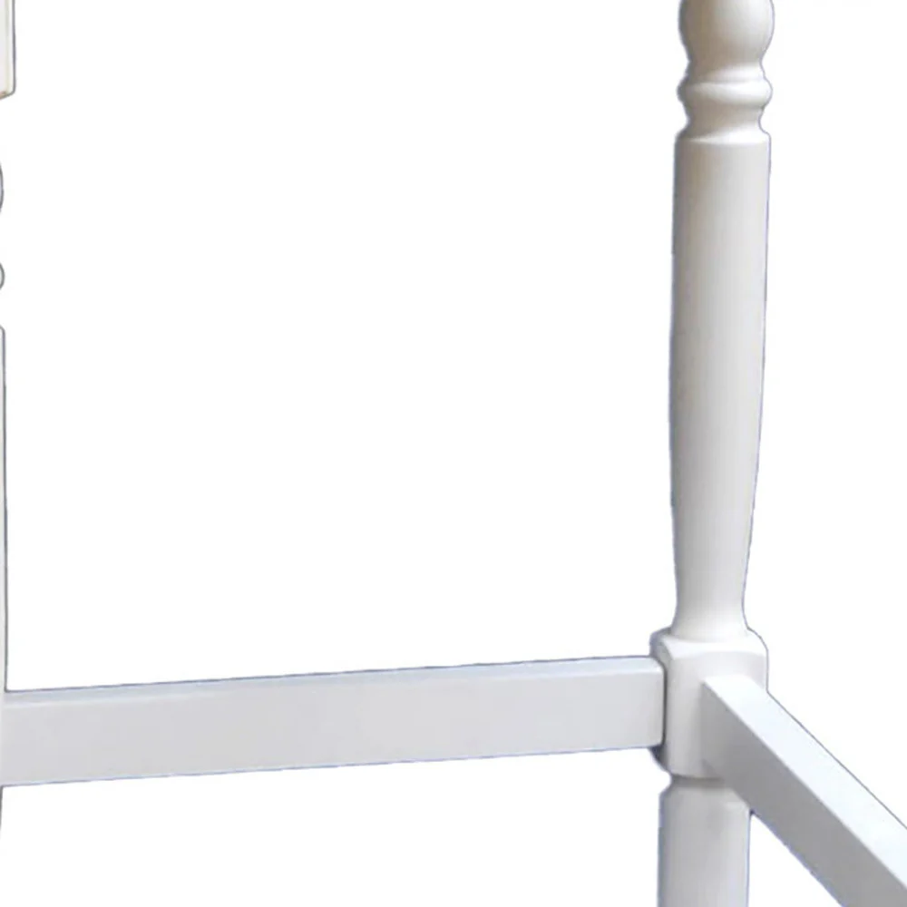 29" Natural And Antiqued White  Backless Bar Height Chair With Footrest By Homeroots - Image 4