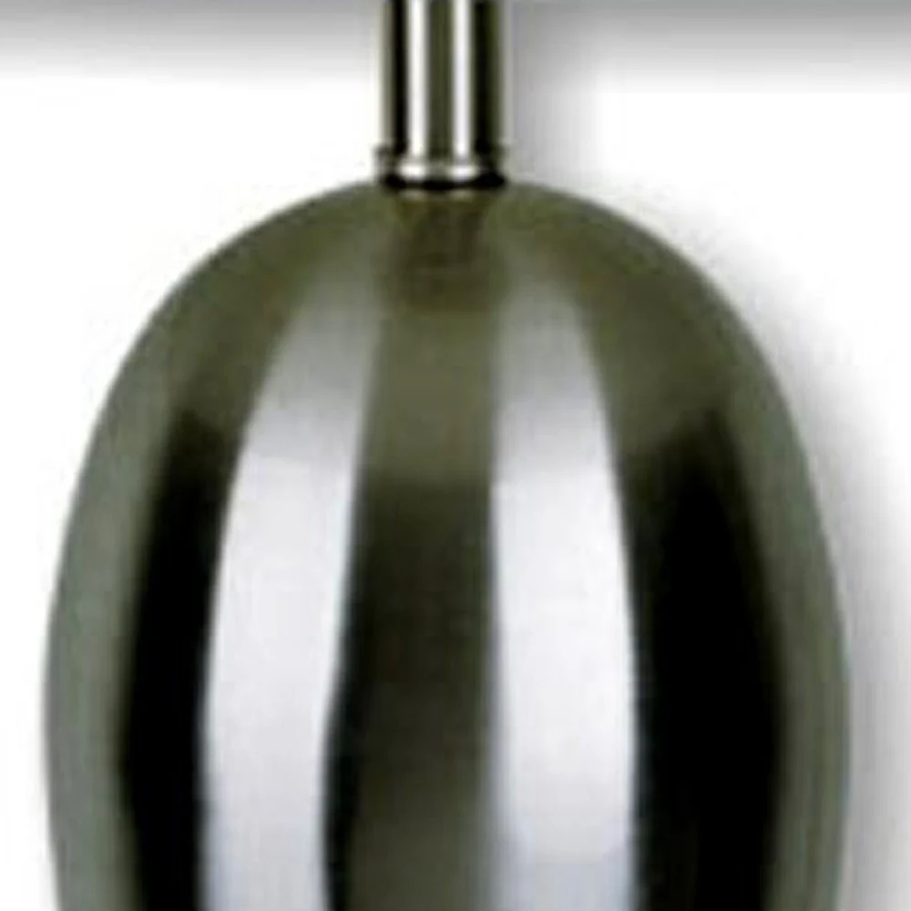29" Nickel Metal Urn Table Lamp With White Classic Empire Shade By Homeroots - Image 4