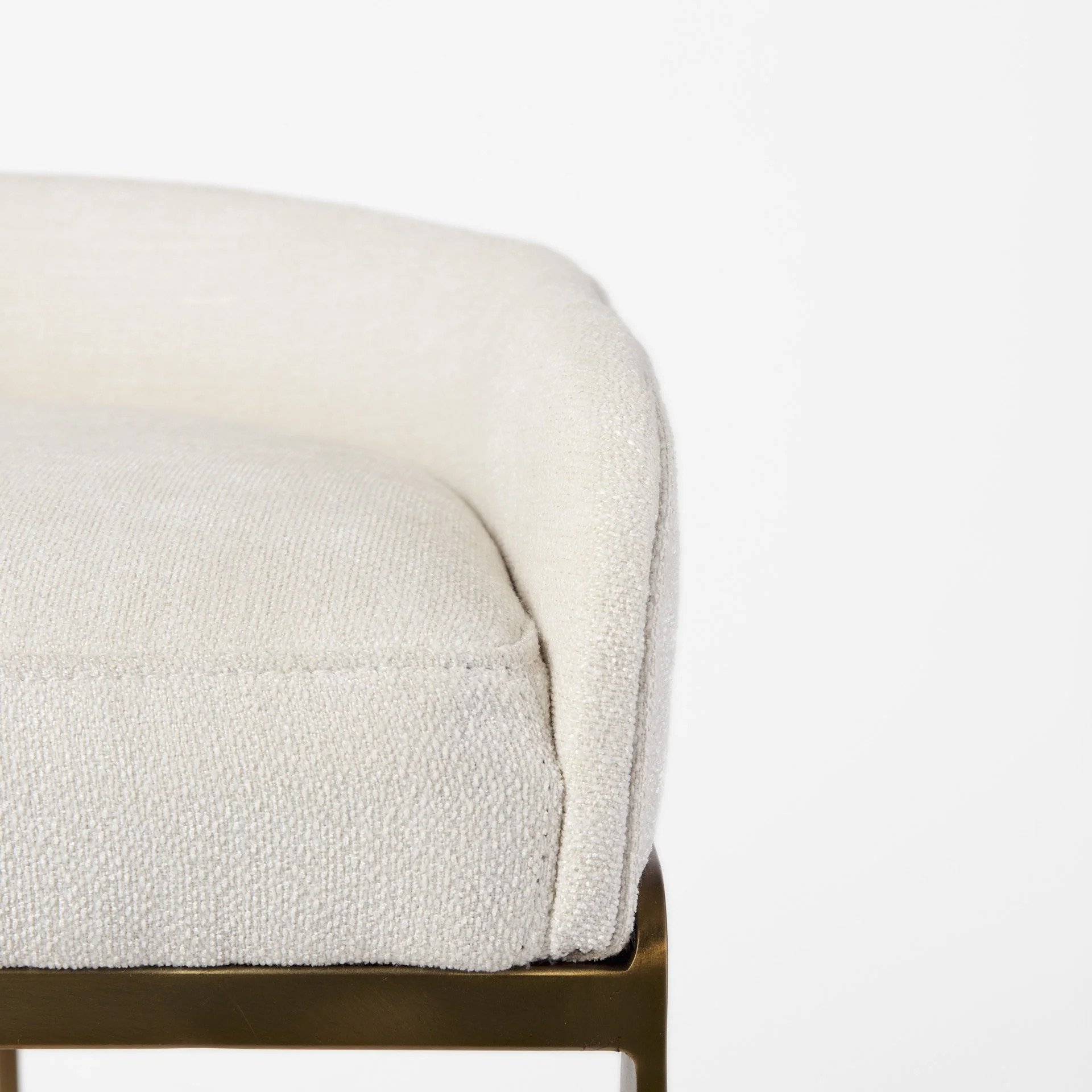 29" Off White And Gold Low Back Counter Stool By Homeroots - Image 8