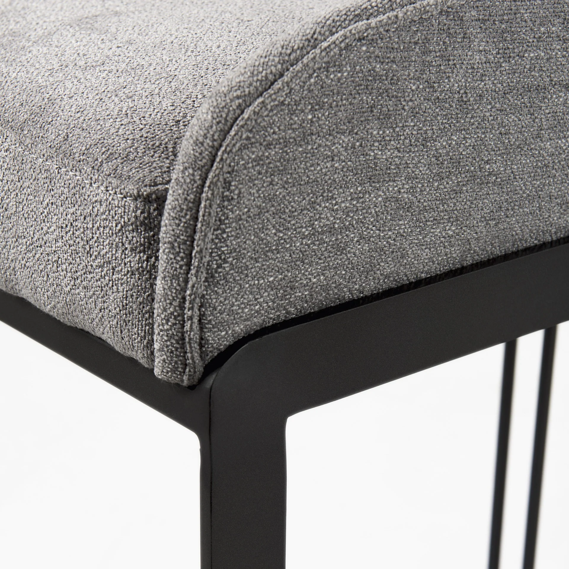 29" Soft Gray And Black Low Back Counter Stool By Homeroots - Image 7