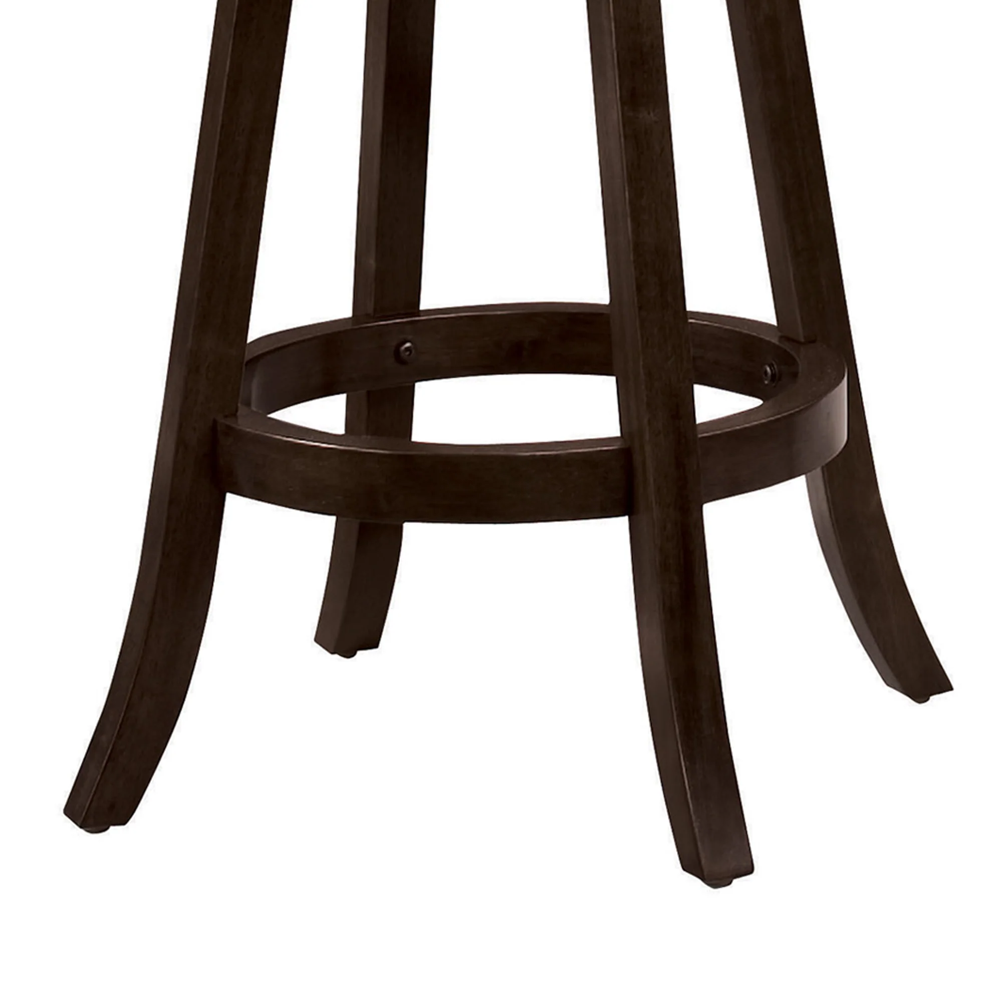 29" Swivel Bar Stool With Upholstered Seat, Black And Brown ,Set Of 2 By Benzara - Image 6