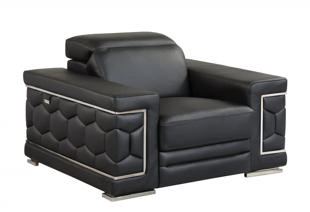 29" to 38" Black Sturdy Chair By Homeroots - Image 2