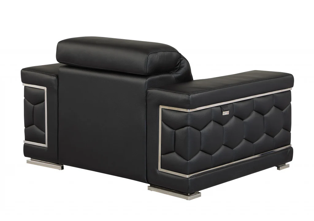 29" to 38" Black Sturdy Chair By Homeroots - Image 3