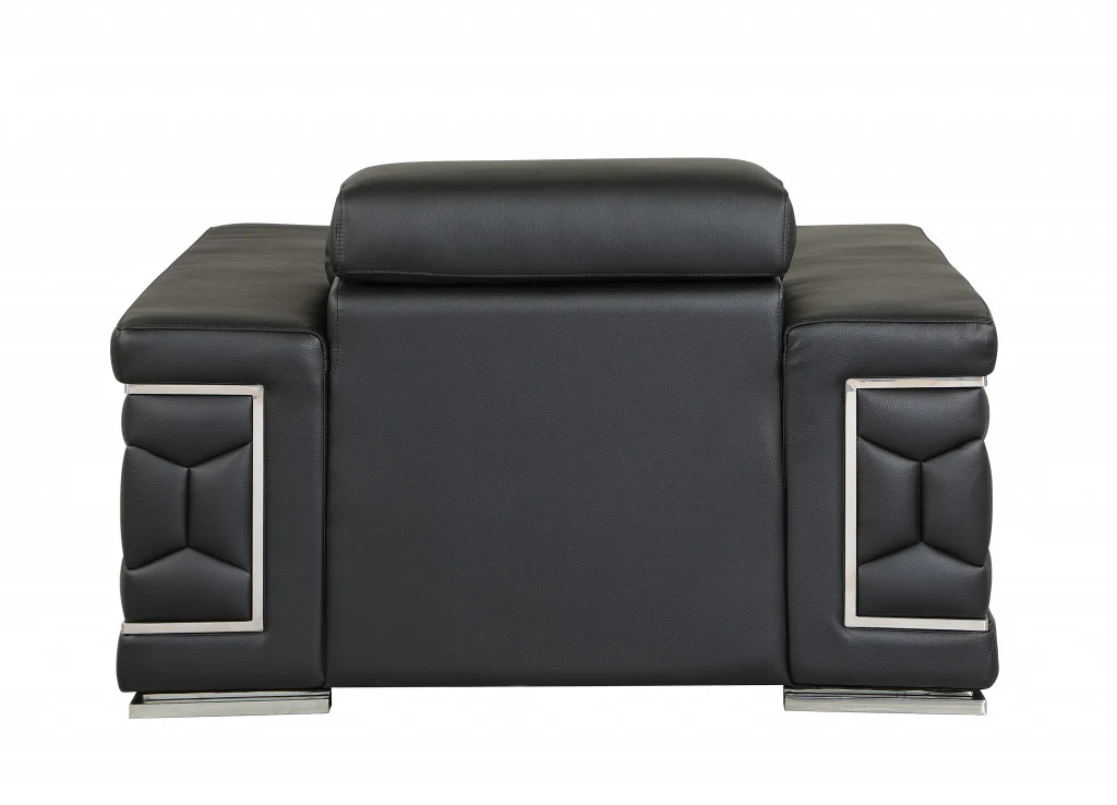 29" to 38" Black Sturdy Chair By Homeroots - Image 4