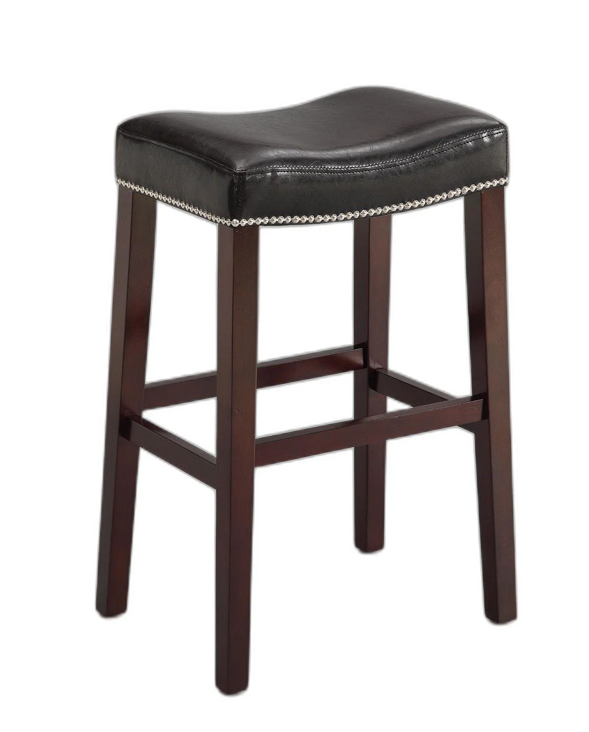 2Pc Black And Espresso Bar Stool By Homeroots - Image 2