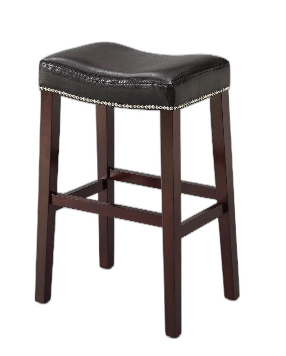 2Pc Black And Espresso Bar Stool By Homeroots - Image 3