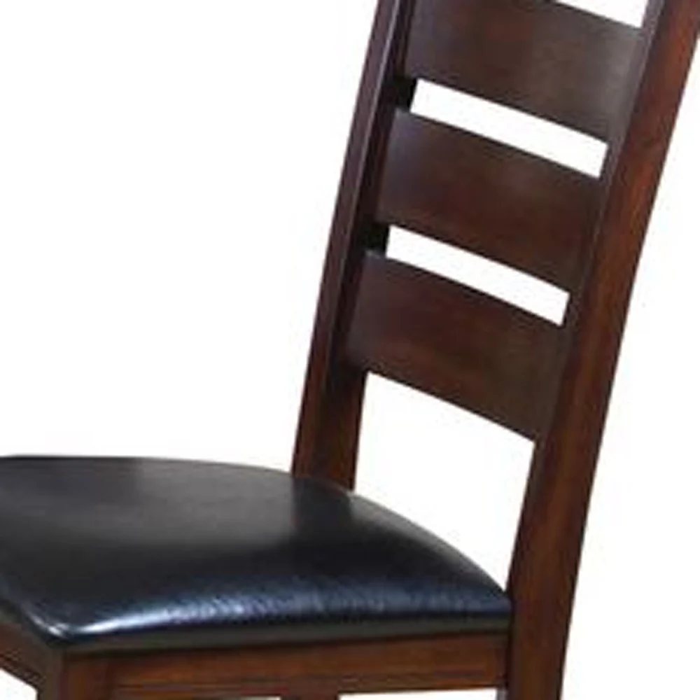 2Pc Black And Espresso Side Chair By Homeroots - 286030 - Image 2