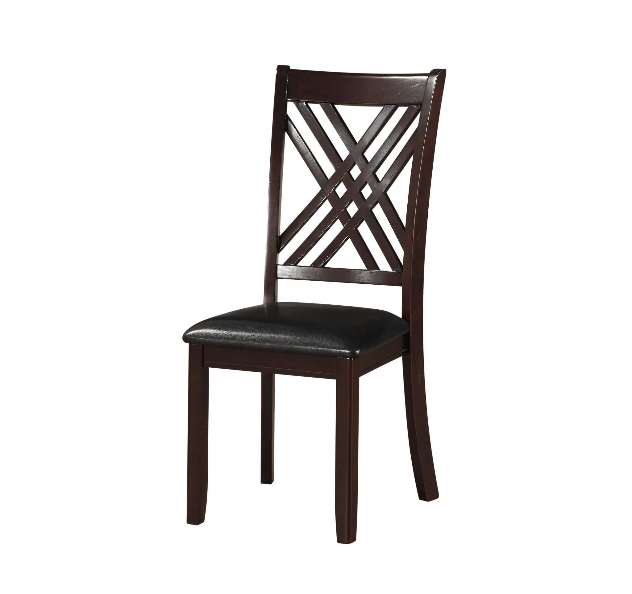 2Pc Black And Espresso Side Chair By Homeroots - 318946 - Image 2