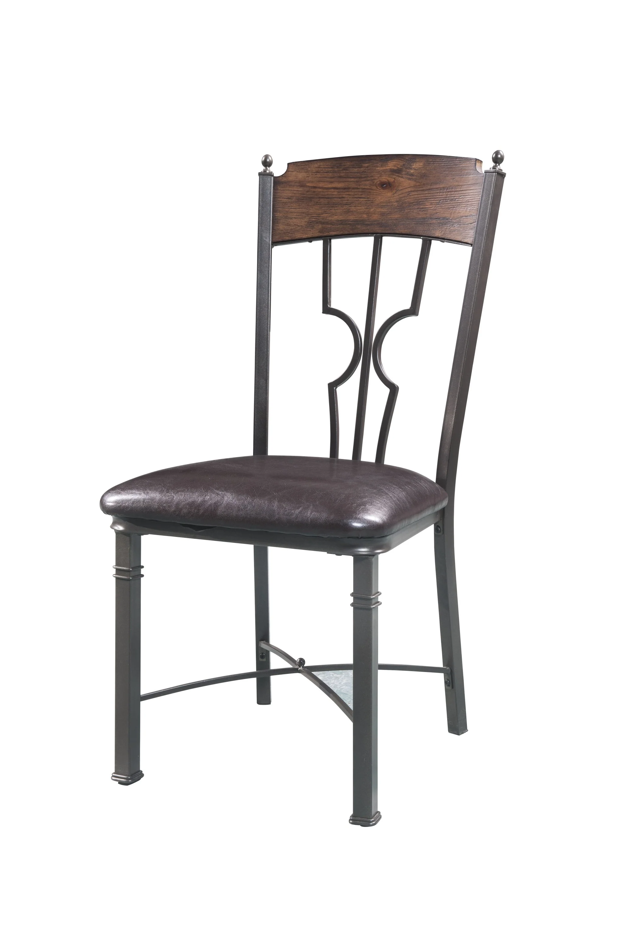 2Pc Espresso And Dark Bronze Side Chair By Homeroots - Image 2