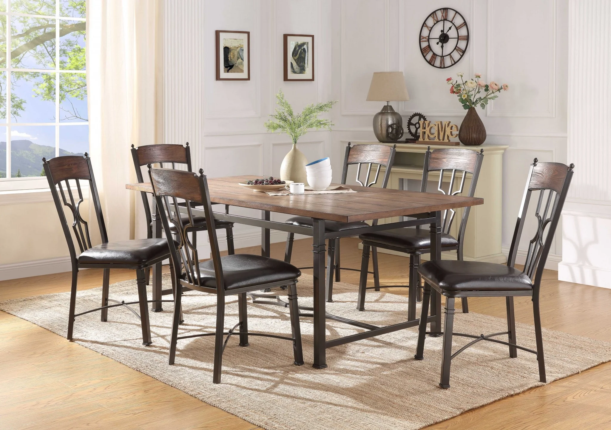 2Pc Espresso And Dark Bronze Side Chair By Homeroots - Image 3
