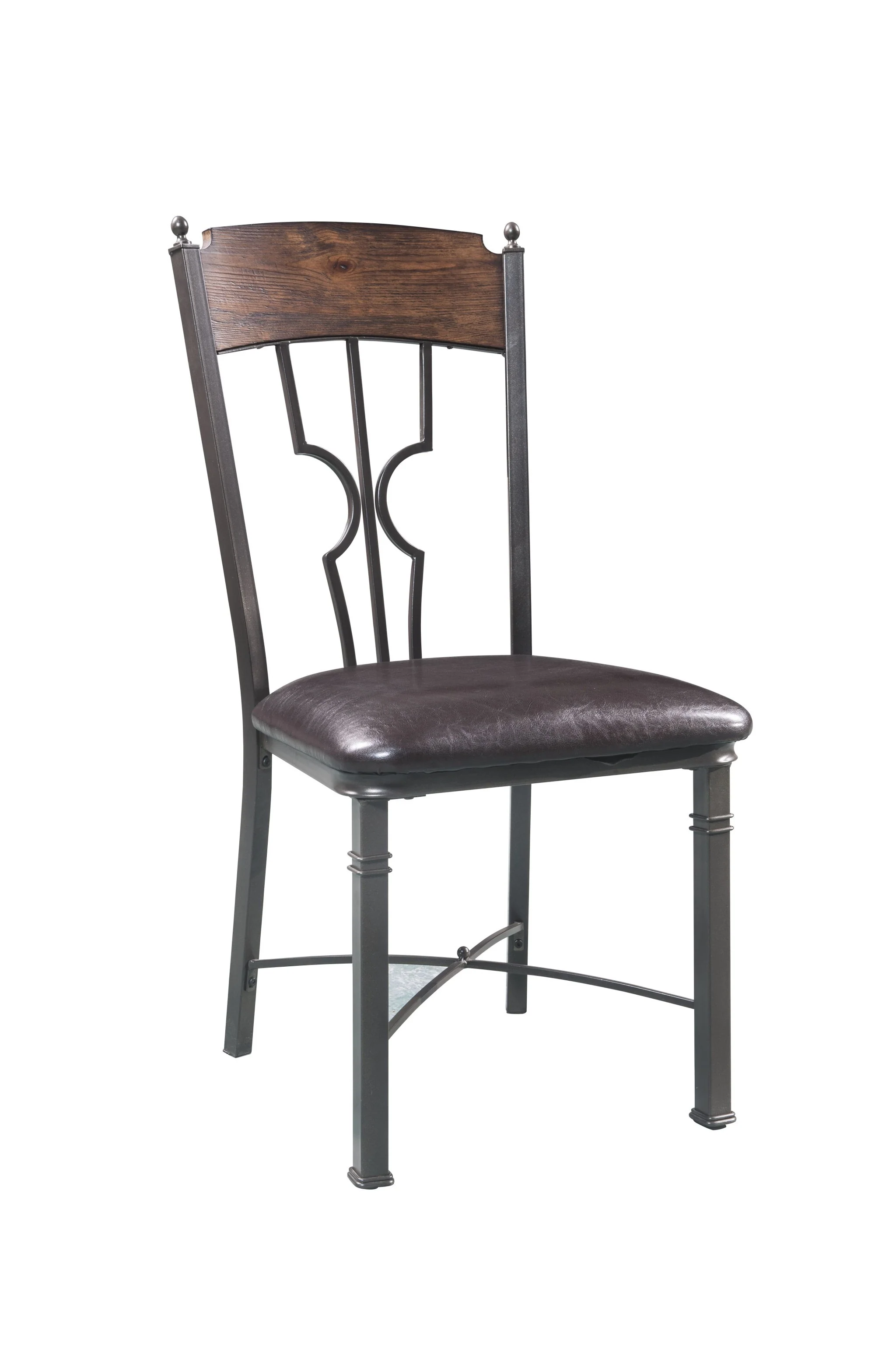 2Pc Espresso And Dark Bronze Side Chair By Homeroots - Image 4