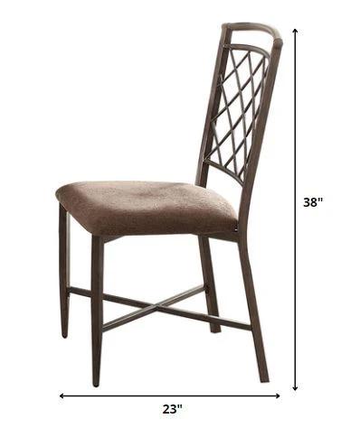 2Pc Fabric And Antique Side Chair By Homeroots - Image 2
