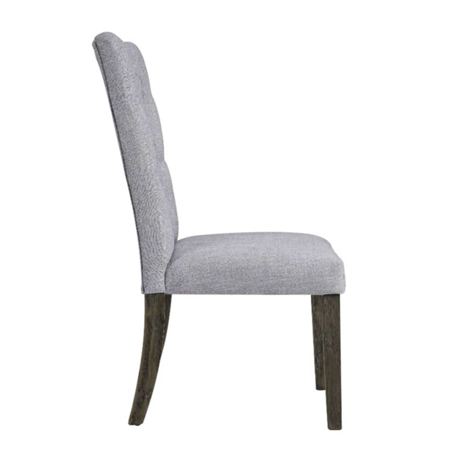 2Pc Gray Fabric And Gray Oak Side Chair By Homeroots - Image 3