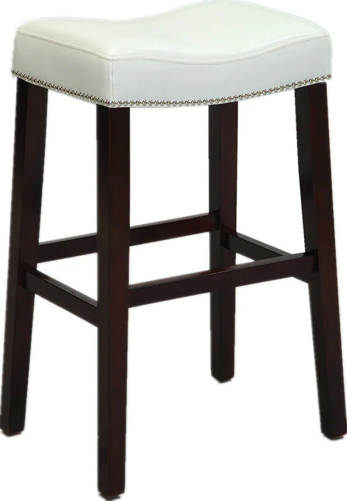 2Pc White And Espresso Bar Stool By Homeroots - Image 2