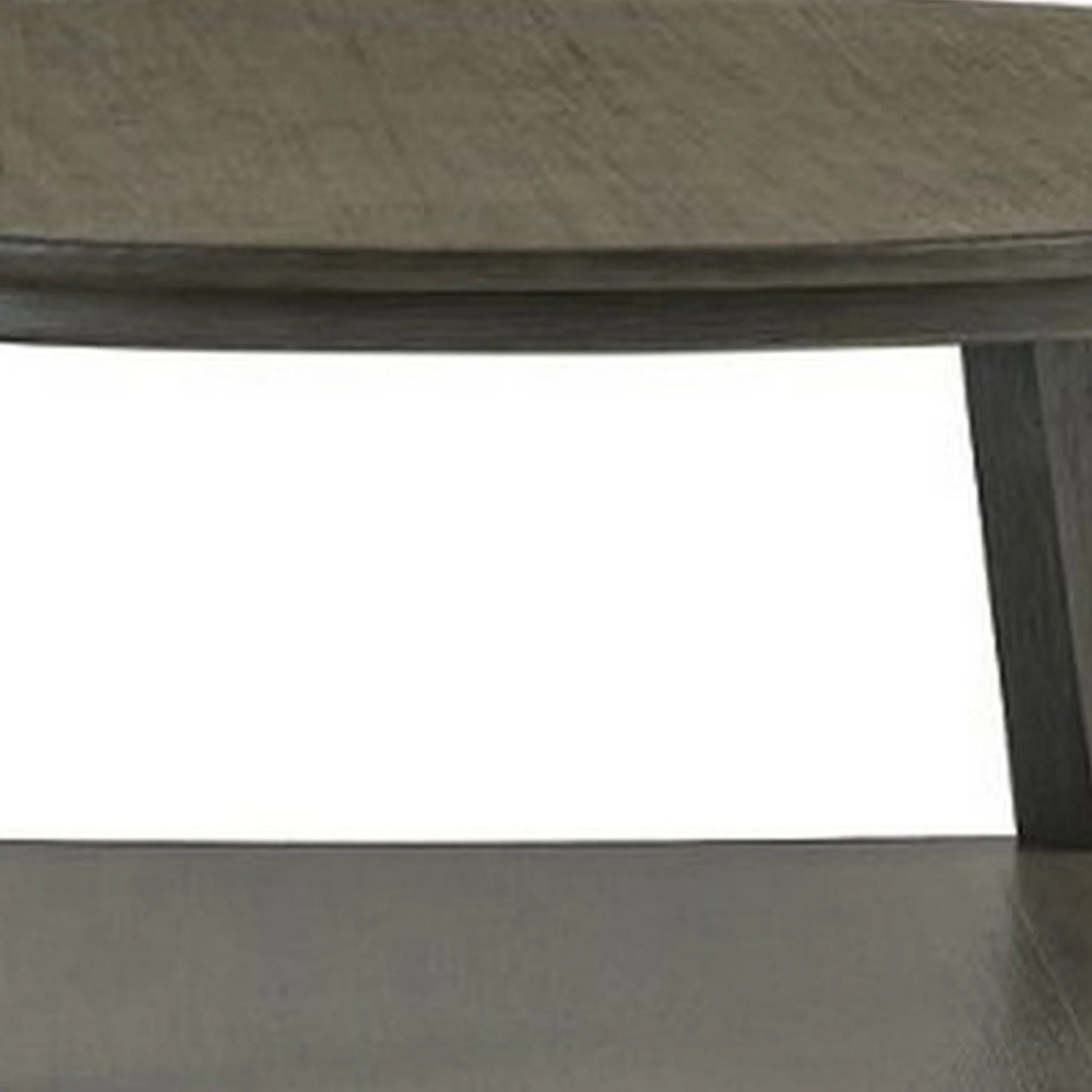 3 Piece Occasional Table Set with Open Bottom Shelf, Antique Gray By Benzara - Image 3