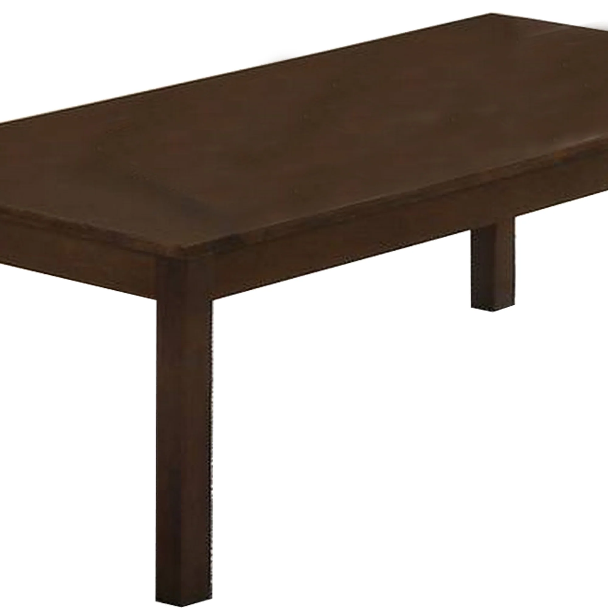 3 Piece Transitional Coffee Table and End Table with Block Legs, Brown By Benzara - Image 5