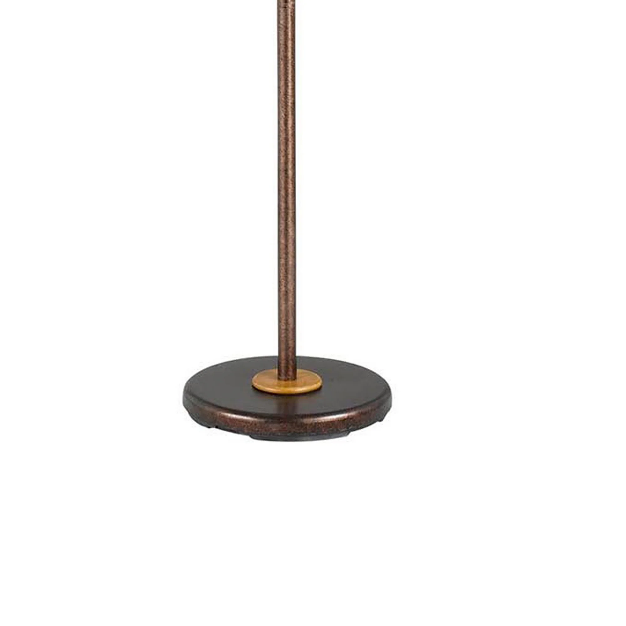 3 Way Torchiere Floor Lamp With Frosted Glass Shade And Stable Base, Bronze By Benzara - Image 4