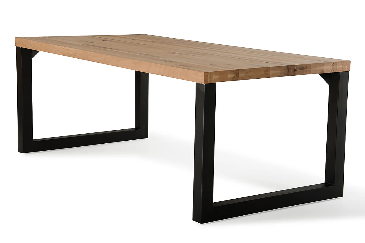 30' Aged Oak Wood And Metal Dining Table By Homeroots - Image 3