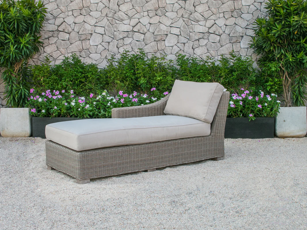 30" Aluminum Wood and Rattan Sectional Sofa Set By Homeroots - Image 2