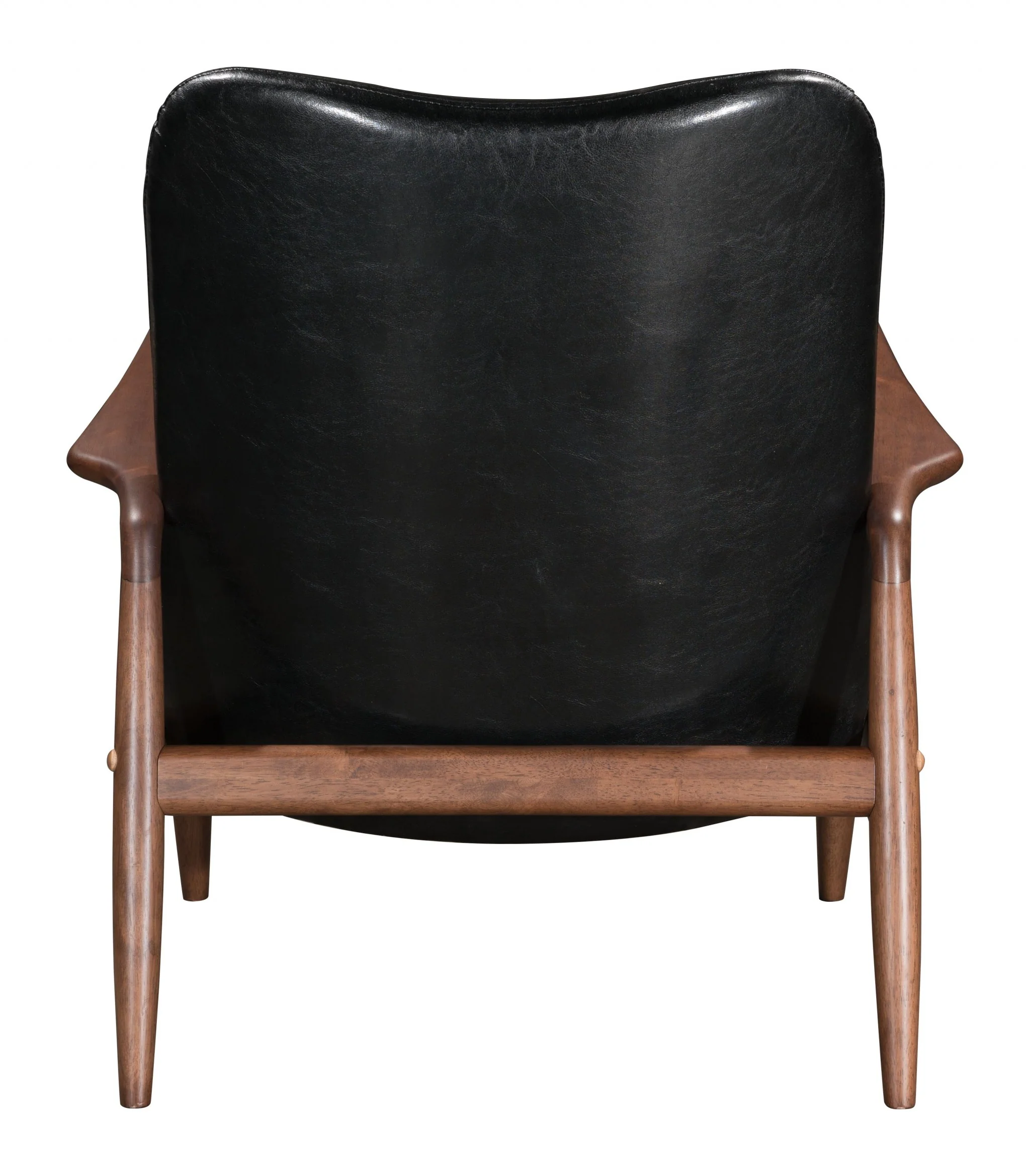 30" Black and Brown Faux Leather Tufted Arm Chair with Ottoman By Homeroots - Image 5
