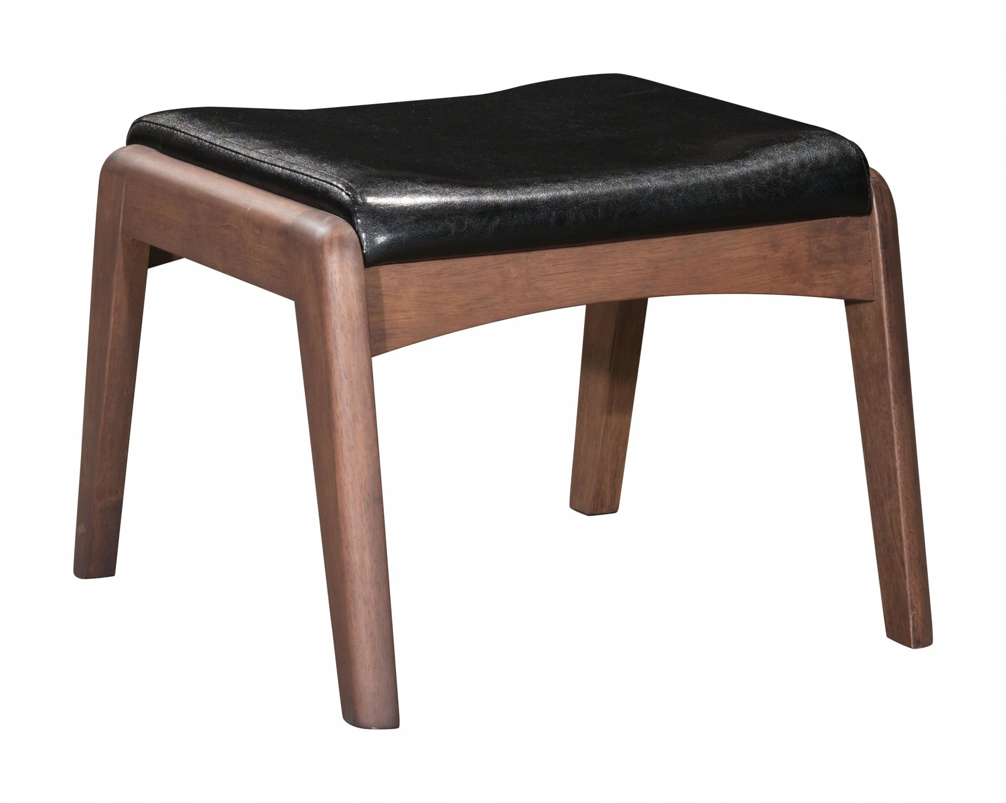 30" Black and Brown Faux Leather Tufted Arm Chair with Ottoman By Homeroots - Image 6