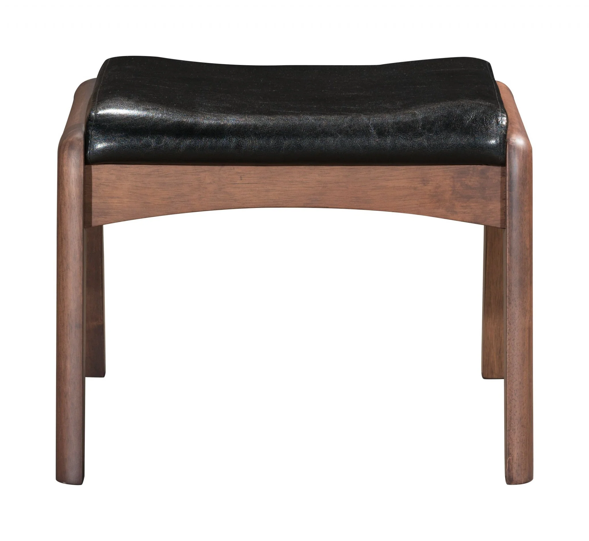 30" Black and Brown Faux Leather Tufted Arm Chair with Ottoman By Homeroots - Image 7