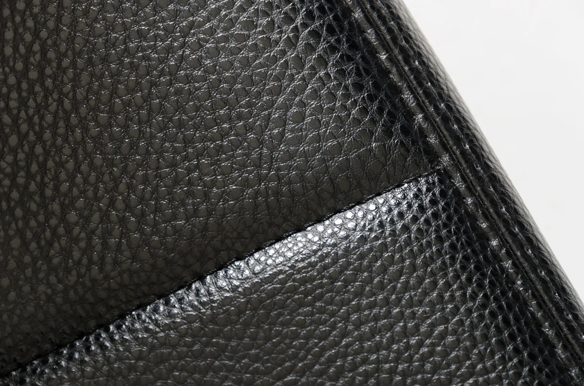 30' Black Bonded Leather and Metal Accent Chair By Homeroots - Image 3