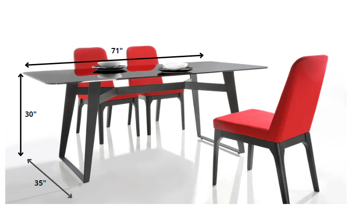 30" Black Glass Dining Table By Homeroots - Image 2