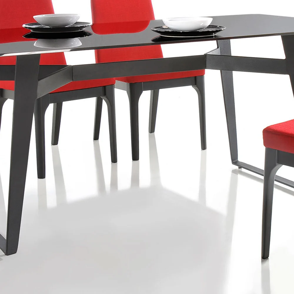 30" Black Glass Dining Table By Homeroots - Image 4