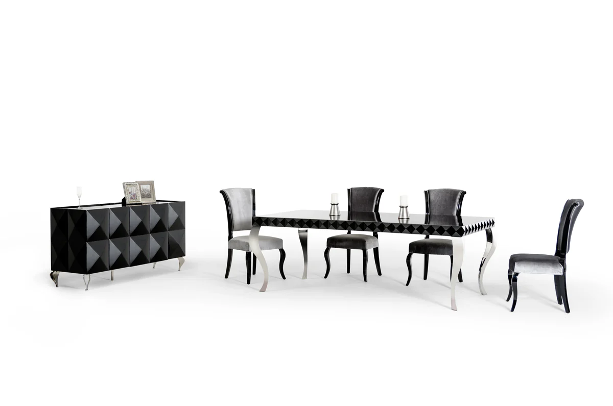 30" Black Lacquer Mdf Dining Table By Homeroots - Image 2