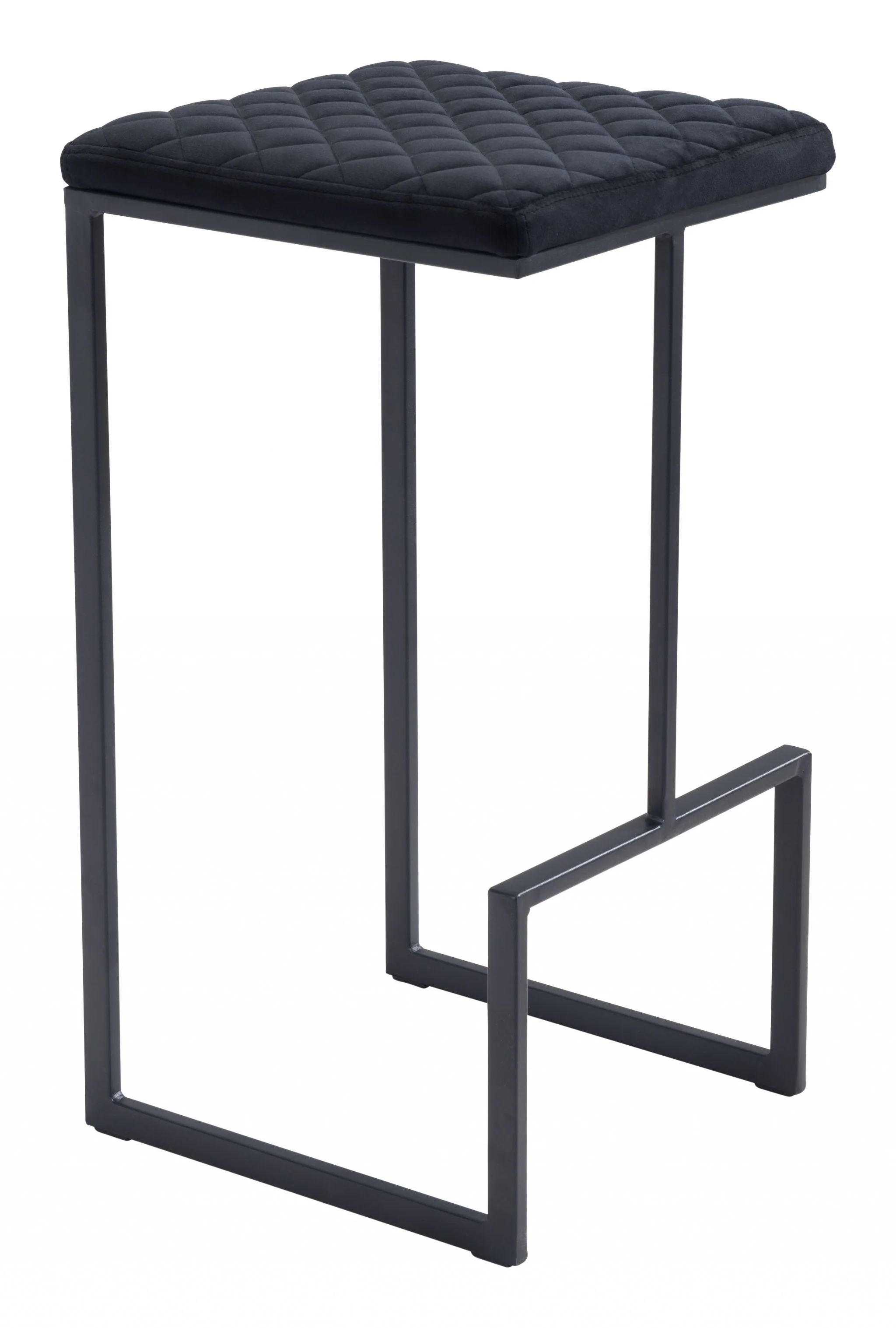 30" Black Steel Backless Bar Height Chair With Footrest By Homeroots - Image 2