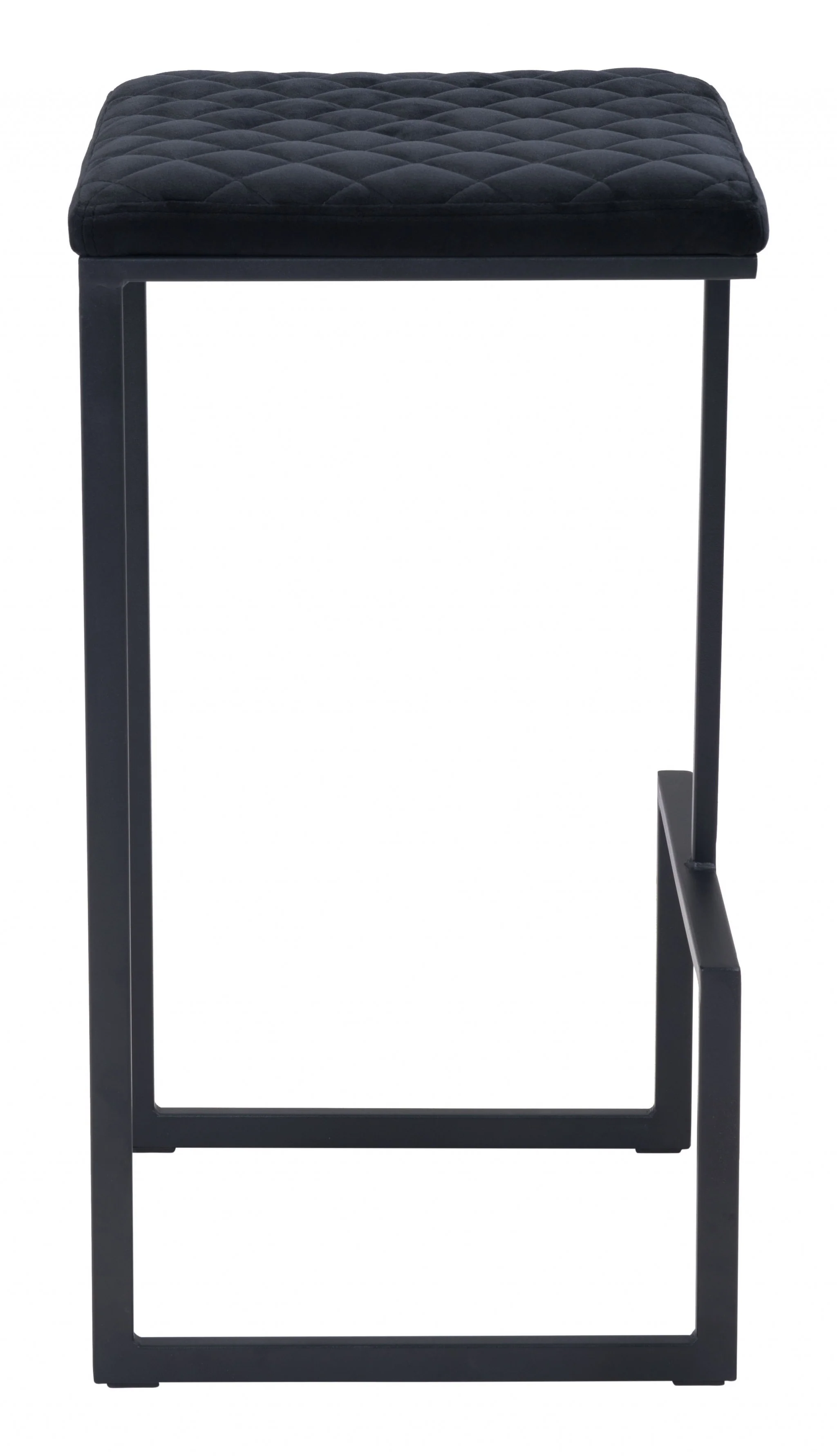 30" Black Steel Backless Bar Height Chair With Footrest By Homeroots - Image 3