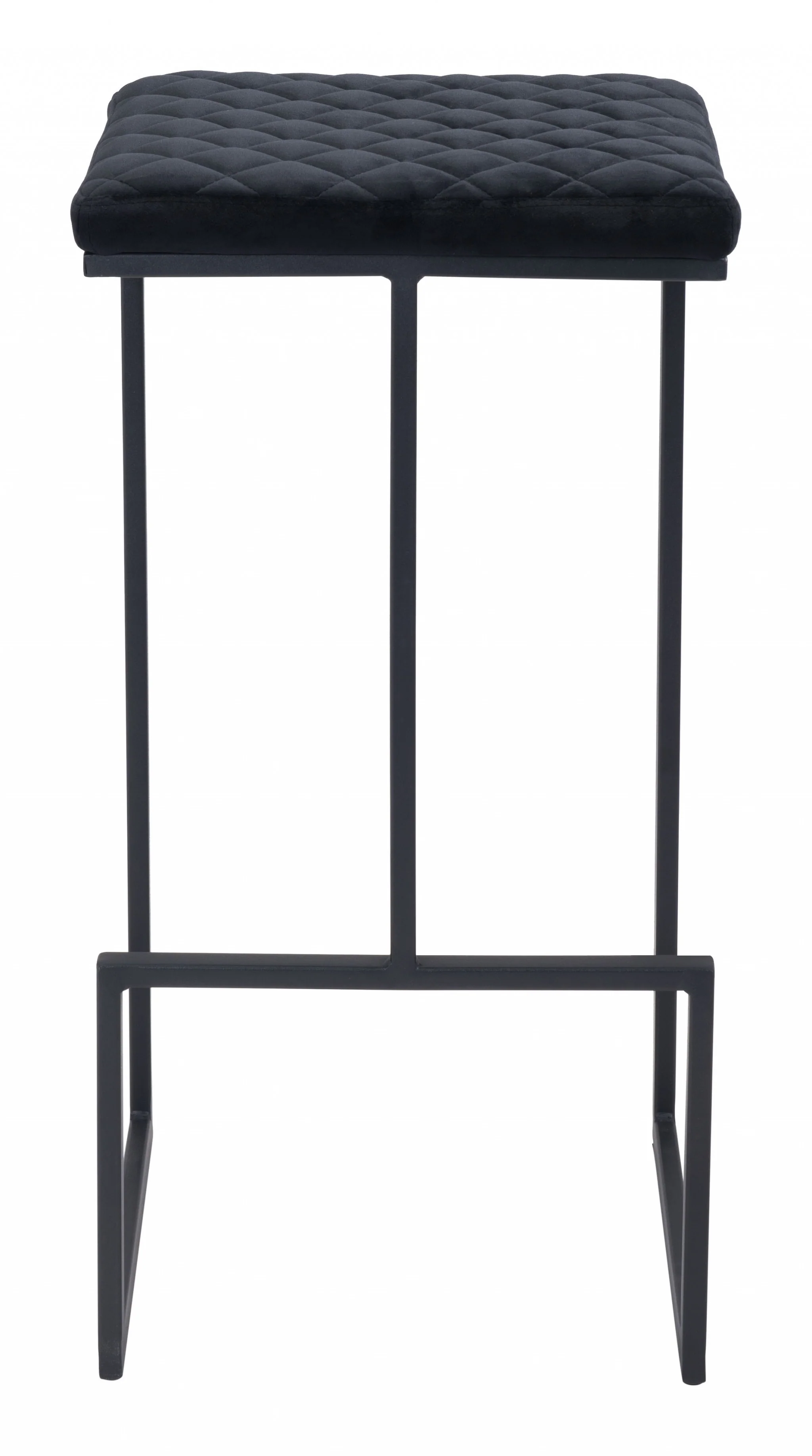 30" Black Steel Backless Bar Height Chair With Footrest By Homeroots - Image 4