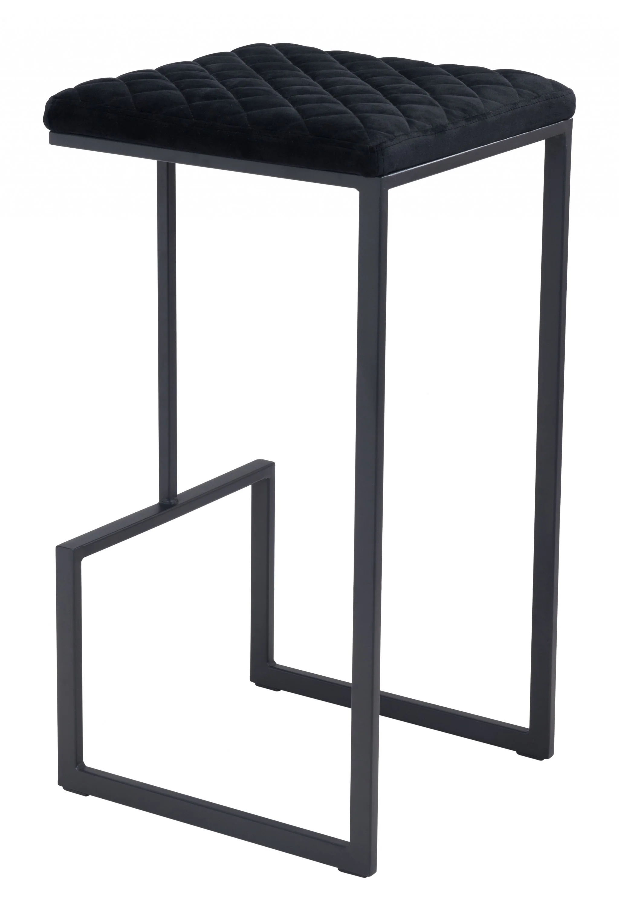 30" Black Steel Backless Bar Height Chair With Footrest By Homeroots - Image 6