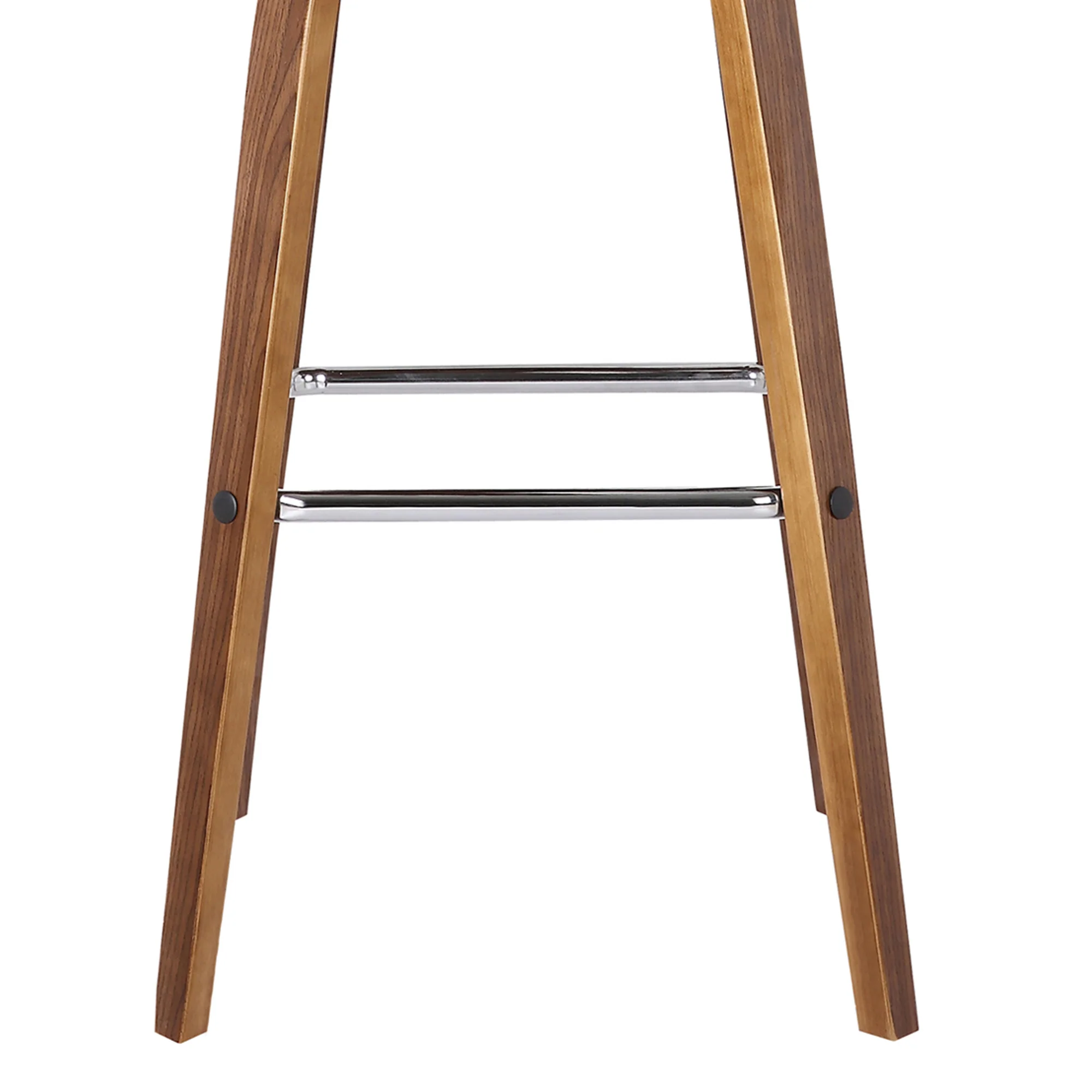 30” Brown Faux Leather Wooden Swivel Bar Stool By Homeroots - Image 7