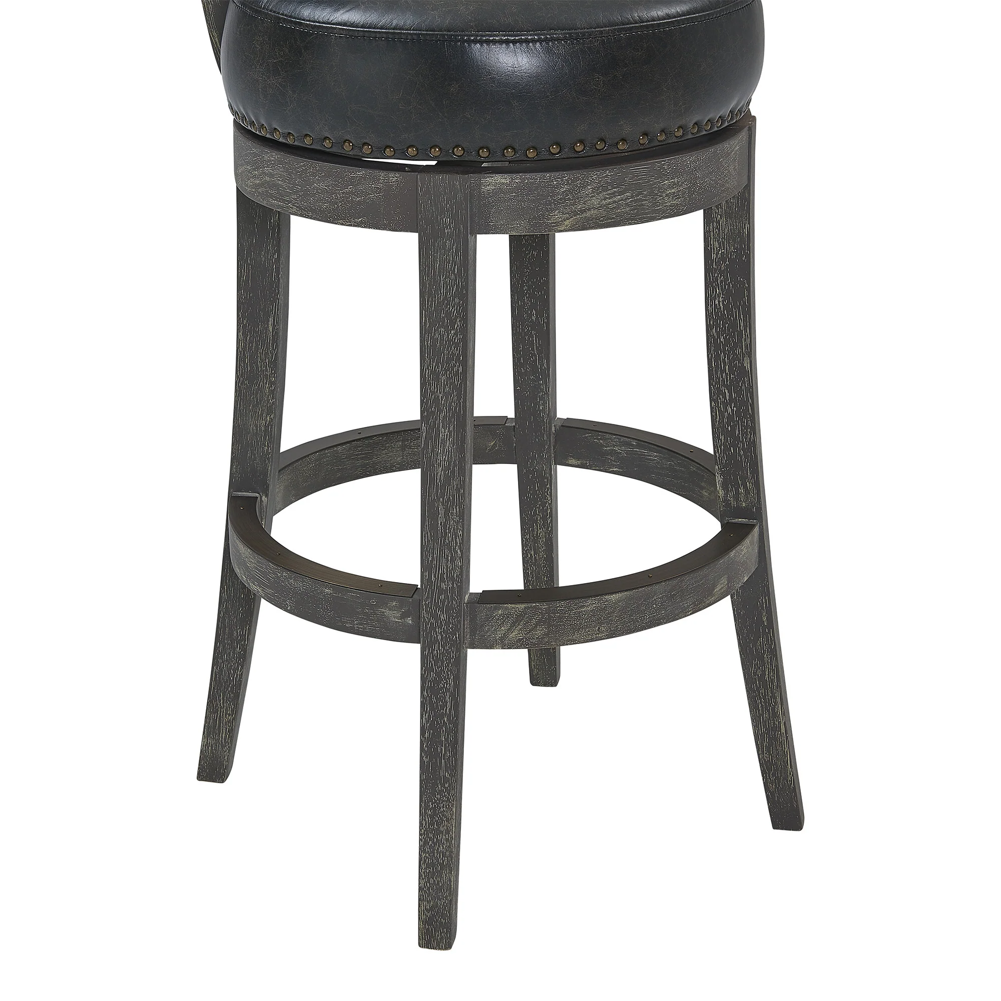 30" Brown Onyx Faux Leather Swivel Counter Stool By Homeroots - Image 7